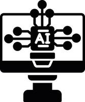 Artificial Intelligence Creative Icon Design vector