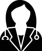 diseño de icono creativo de doctora vector