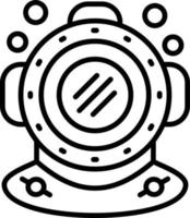 Diving Helmet Creative Icon Design vector