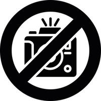 No Camera Creative Icon Design vector