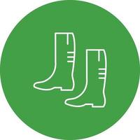 icono de vector de botas de jardinería