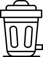 Trash Bin Creative Icon Design vector