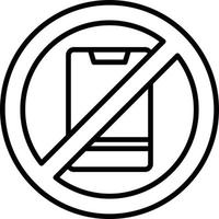 No Phone Creative Icon Design vector