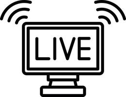 Live Streaming Creative Icon Design vector