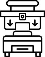 Press Machine Creative Icon Design vector