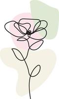 Floral line art vector