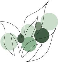 Leaf line art vector