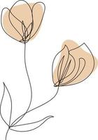 Floral line art vector