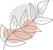 leaf line art vector