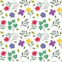 Floral Watercolor Seamless Pattern Background vector