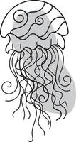 Jellyfish logo symbol stencil design vector