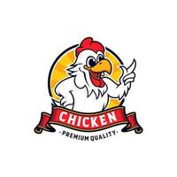 Chicken mascot logo vector template