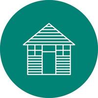 Wood Cabin Vector Icon