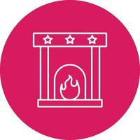 Fireplace Vector Icon