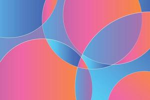 Abstract composition of vibrant circles shape. Holographic rounded decorative background vector