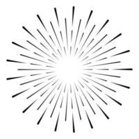 Sunburst or explosion isolated on white background. Vector illustration graphic