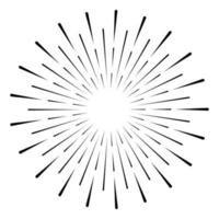 sunburst o explosión aislado sobre fondo blanco. gráfico de ilustración vectorial vector