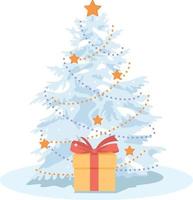 Christmas tree in decorations. Vector illustration