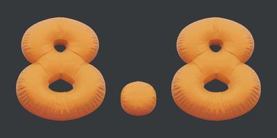 8.8 sale golden inflatable Helium foil numbers bread balloons style. vector illustration eps10