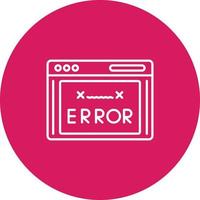 icono de vector de código de error