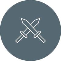 Unique Two Swords Vector Icon