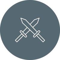 Unique Two Swords Vector Icon