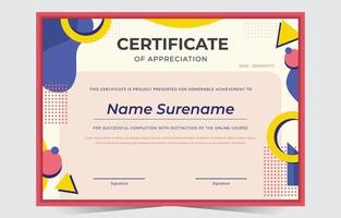 Online Course Certificate Tempate vector