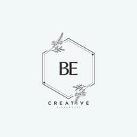 BE Beauty vector initial logo art, handwriting logo of initial signature, wedding, fashion, jewerly, boutique, floral and botanical with creative template for any company or business.