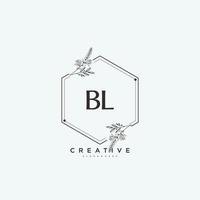 BL Beauty vector initial logo art, handwriting logo of initial signature, wedding, fashion, jewerly, boutique, floral and botanical with creative template for any company or business.