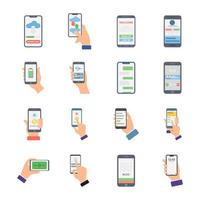 Pack of Banking and Web Flat Icons vector