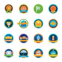 Bundle of Prizes Flat Icons vector