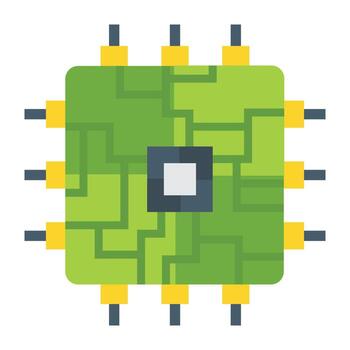 Trendy Microprocessor Concepts vector