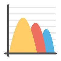 Trendy Curve Graph vector