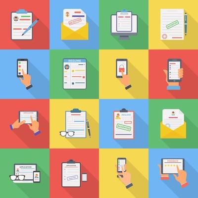 Pack of Survey Flat Conceptual Illustrations