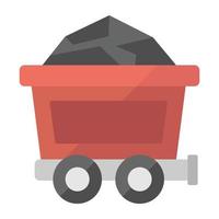 Trendy Coal Cart vector