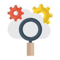 Trendy Cloud Searching vector