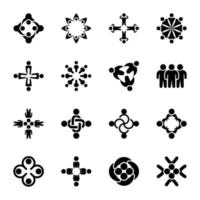 Bundle of Community Glyph Icons vector