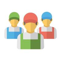 Trendy Labourers Concepts vector