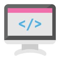 Trendy HTML Concepts vector