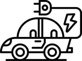 diseño de icono creativo de coche eléctrico vector