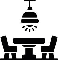 diseño de icono creativo de mesa de comedor vector