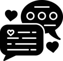 diseño de icono creativo de chat de amor vector