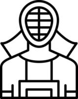 diseño de icono creativo de kendo vector