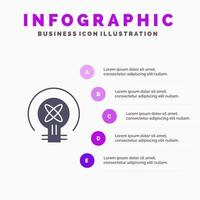 Bulb Light Idea Education Infographics Presentation Template 5 Steps Presentation vector