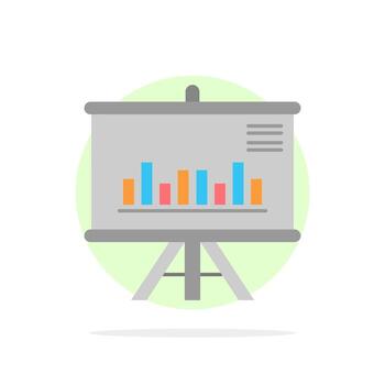 Presentation Project Graph Business  Abstract Circle Background Flat color Icon vector