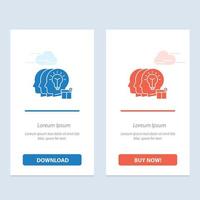 Idea Share Transfer Staff  Blue and Red Download and Buy Now web Widget Card Template vector