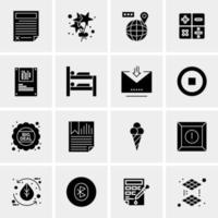 16 iconos universales de negocios vector ilustración de icono creativo para usar en proyectos relacionados con la web y dispositivos móviles