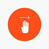 Finger Four Gesture Right vector