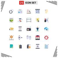 Set of 25 Modern UI Icons Symbols Signs for website image crop vintage crop reception Editable Vector Design Elements