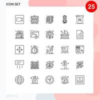 25 Creative Icons Modern Signs and Symbols of golf speed hosting racing formula Editable Vector Design Elements